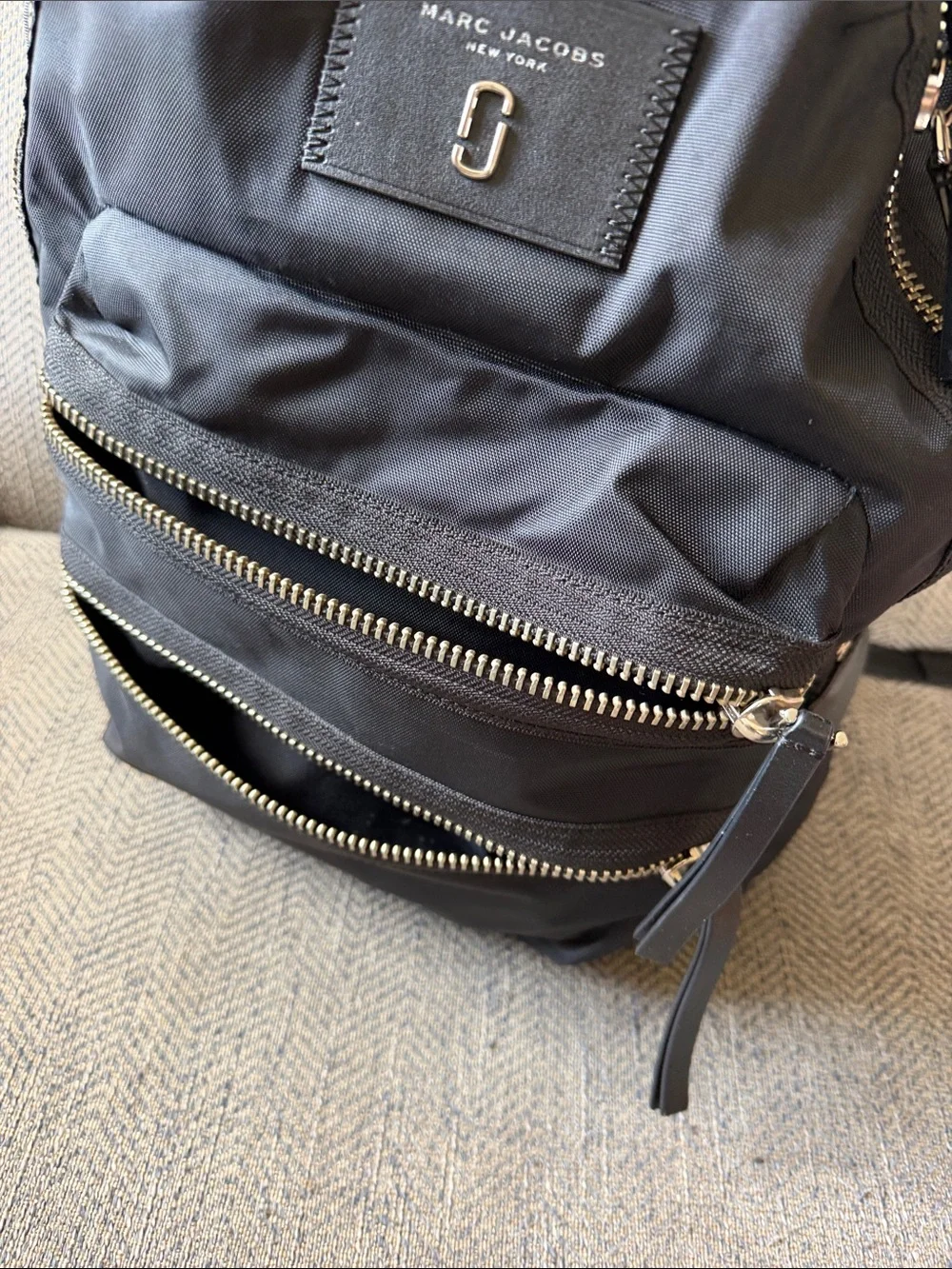 Marc Jacobs Black Nylon Biker Backpack
